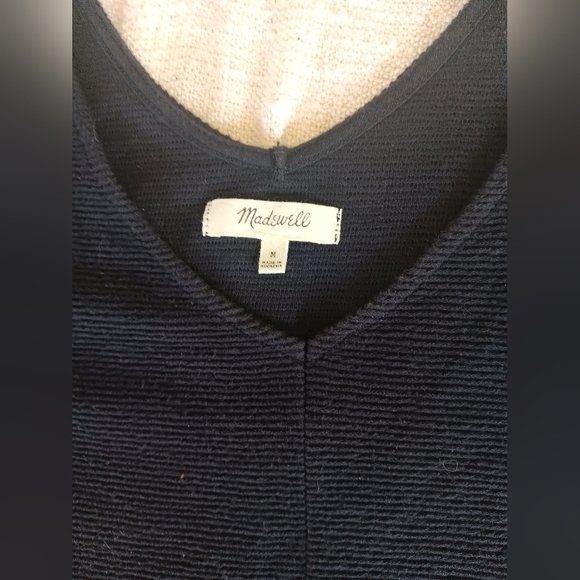 Madewell Black Sleeveless Crop Tie Front Tank Top - Picture 2 of 6